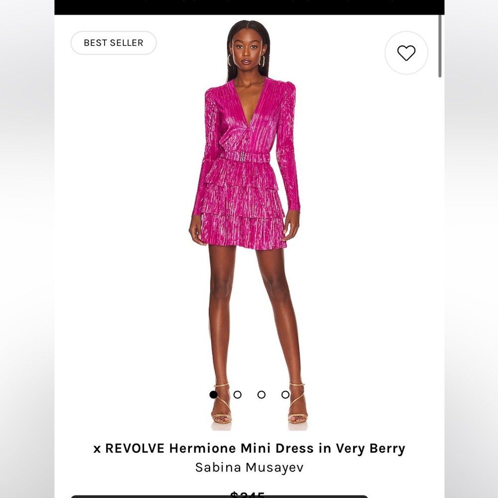 Sabina Musayev x REVOLVE Hermione Dress in Very Berry. Flattering& lightweight.